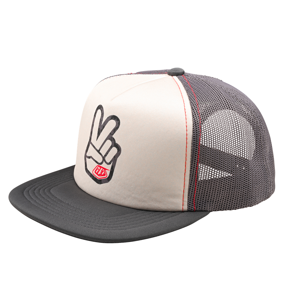 TRUCKER SNAPBACK PEACE OUT VINTAGE WHITE / CARBON