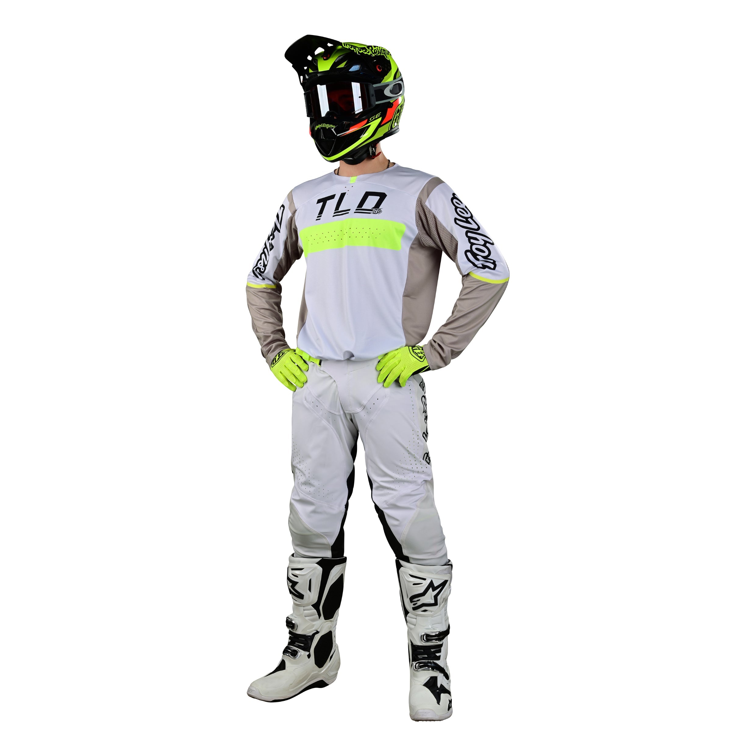 SE PRO JERSEY GRID FOG / FLO YELLOW