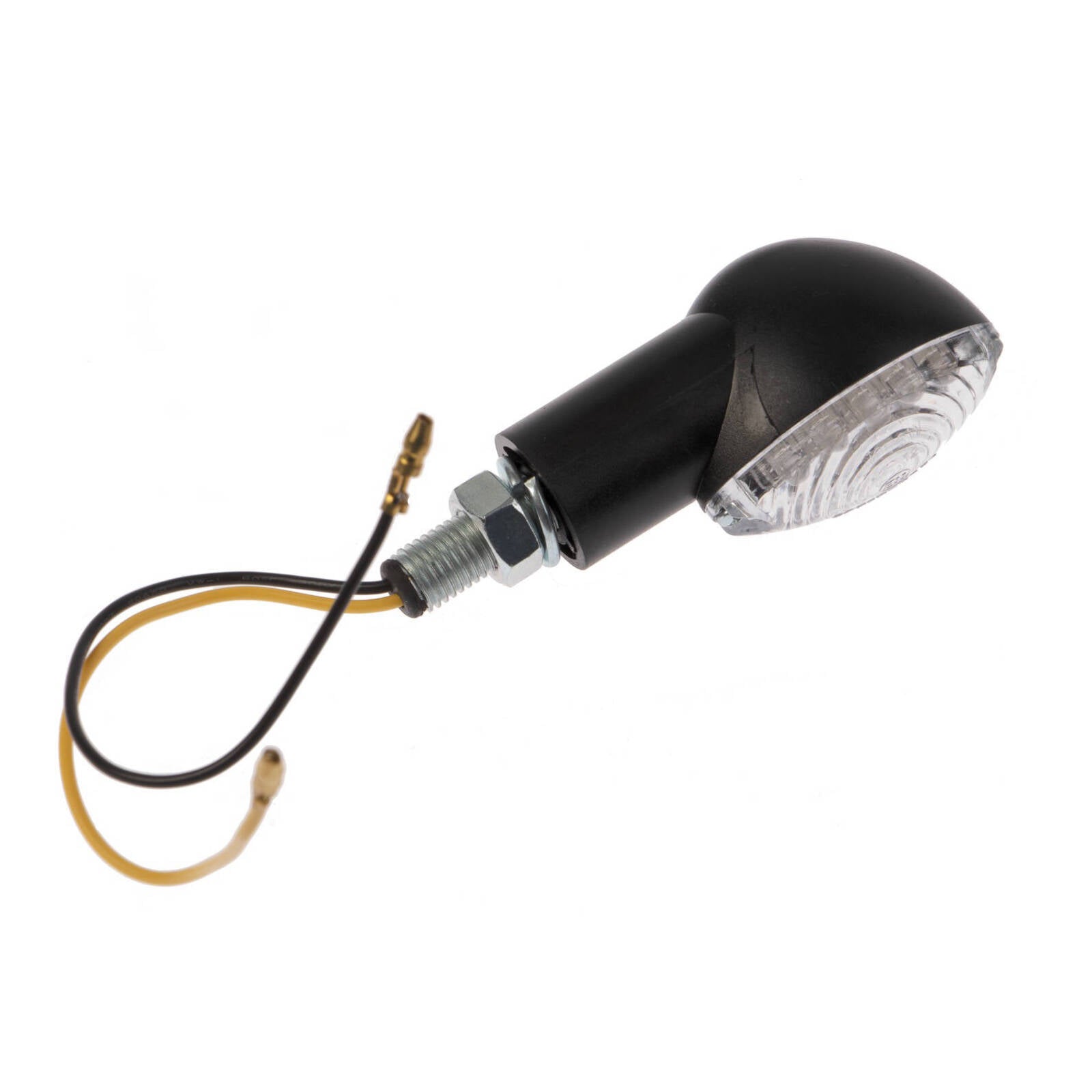 Whites LED Mini-Catseye Flasher - Black, Short Stem