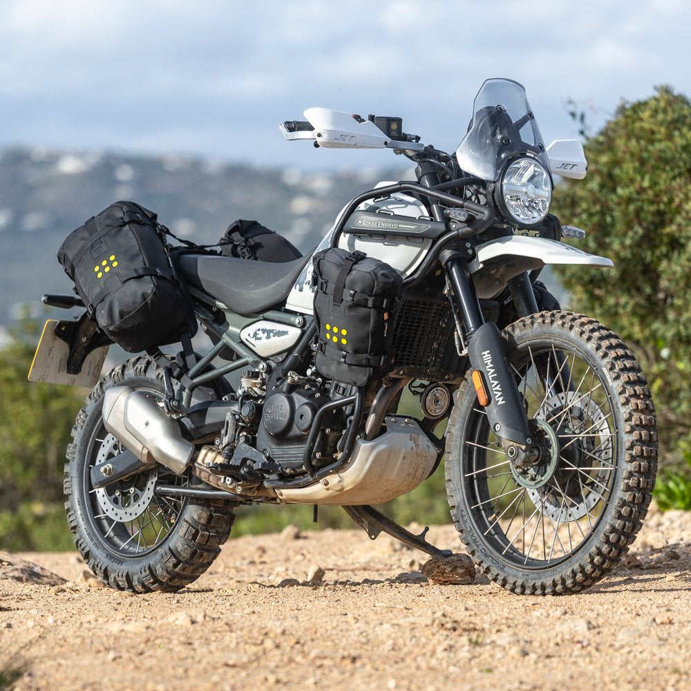 ROYAL ENFIELD Himalayan fitted with the Kreiga OS-BASE /  OS-Adventure Packs