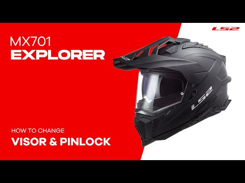 LS2 MX701 Explorer Spire Helmet - Black / Titanium / Red 06