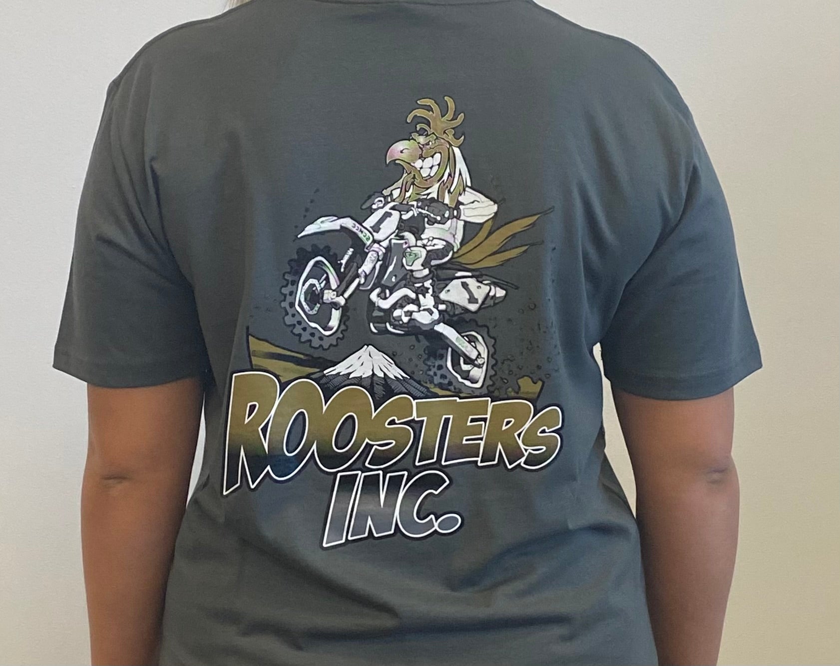 Roosters Inc Tee Grey